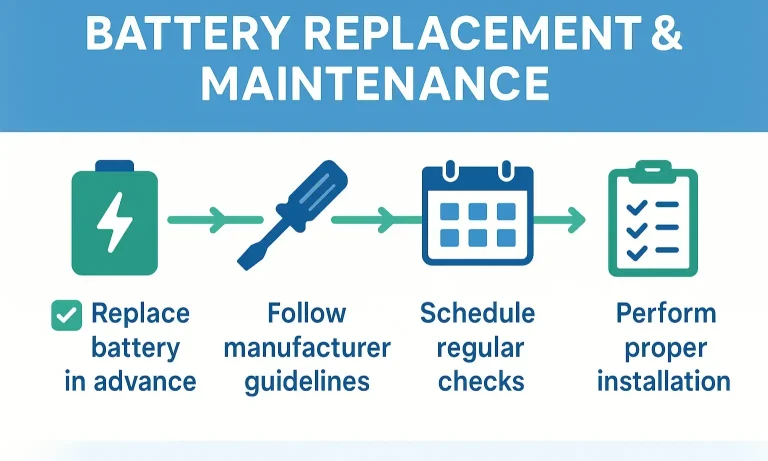 Timeline for garage keypad maintenance tasks