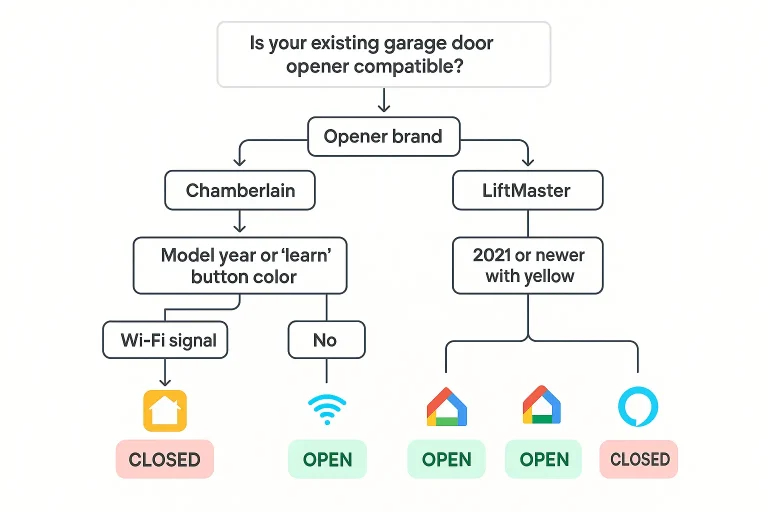 Understand the expert integration process that ensures your smart garage door opener communicates flawlessly within your smart home system, highlighting why professional installation matters.