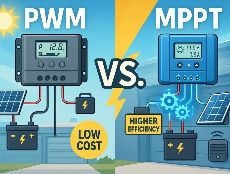 mppt vs pwm solar charge controllers photo