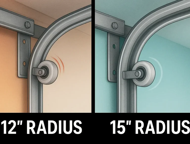 garage door track radius guide photo