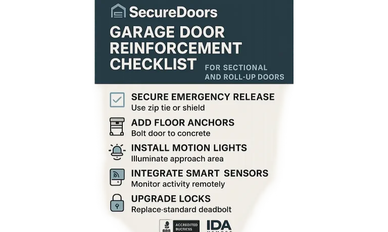 Use this checklist to strengthen garage door security on any type