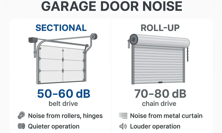 Visual compare of door noise levels and key sound sources