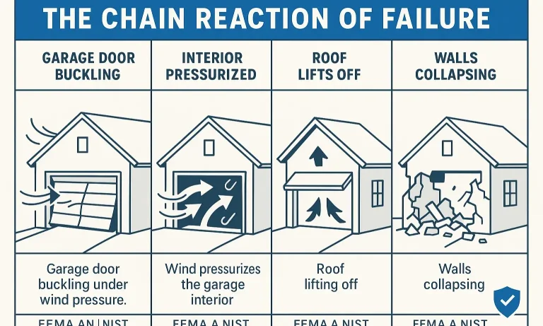 Weak Garage Doors and Severe Storm Damage Risks