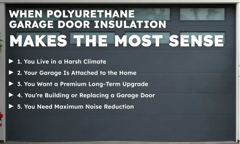 When Polyurethane Garage Door Insulation Makes the Most Sense