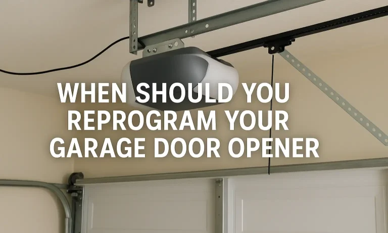 When Should You Reprogram Your Garage Door Opener