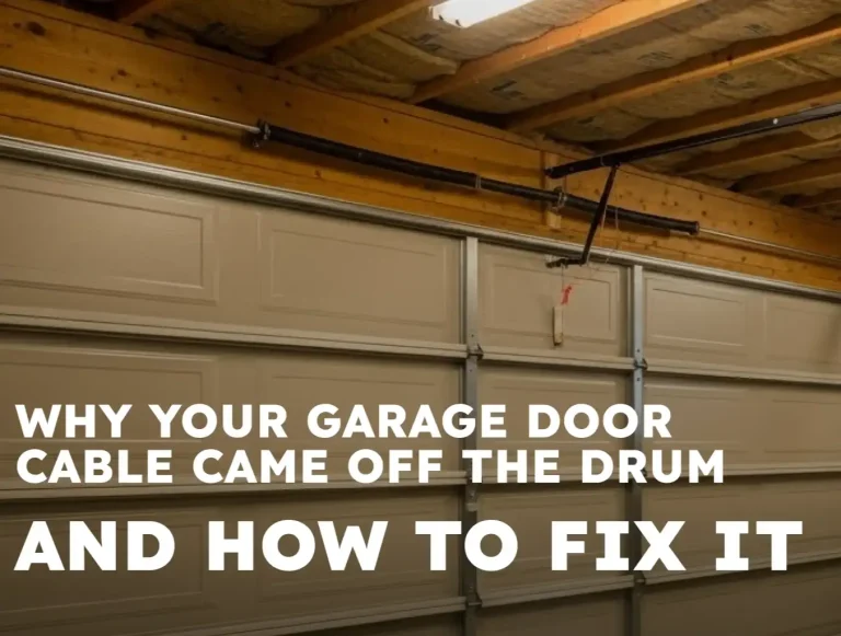 why your garage door cable came off the drum and how to fix it photo