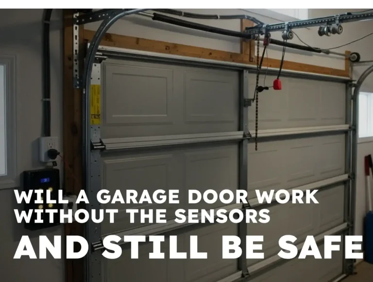 will a garage door work without the sensors and still be safe photo