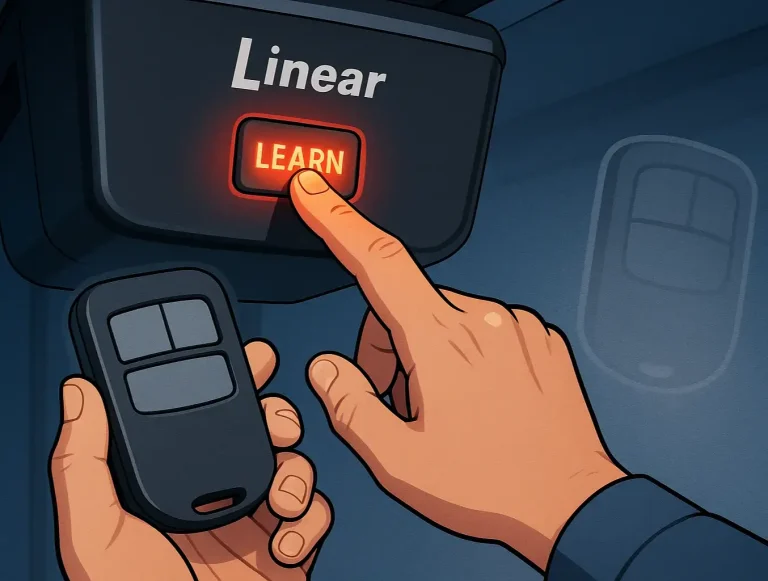 reset linear garage door remote photo